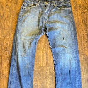 Levi’s mens 505 stone washed jeans 38x32